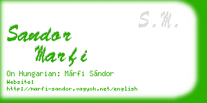 sandor marfi business card